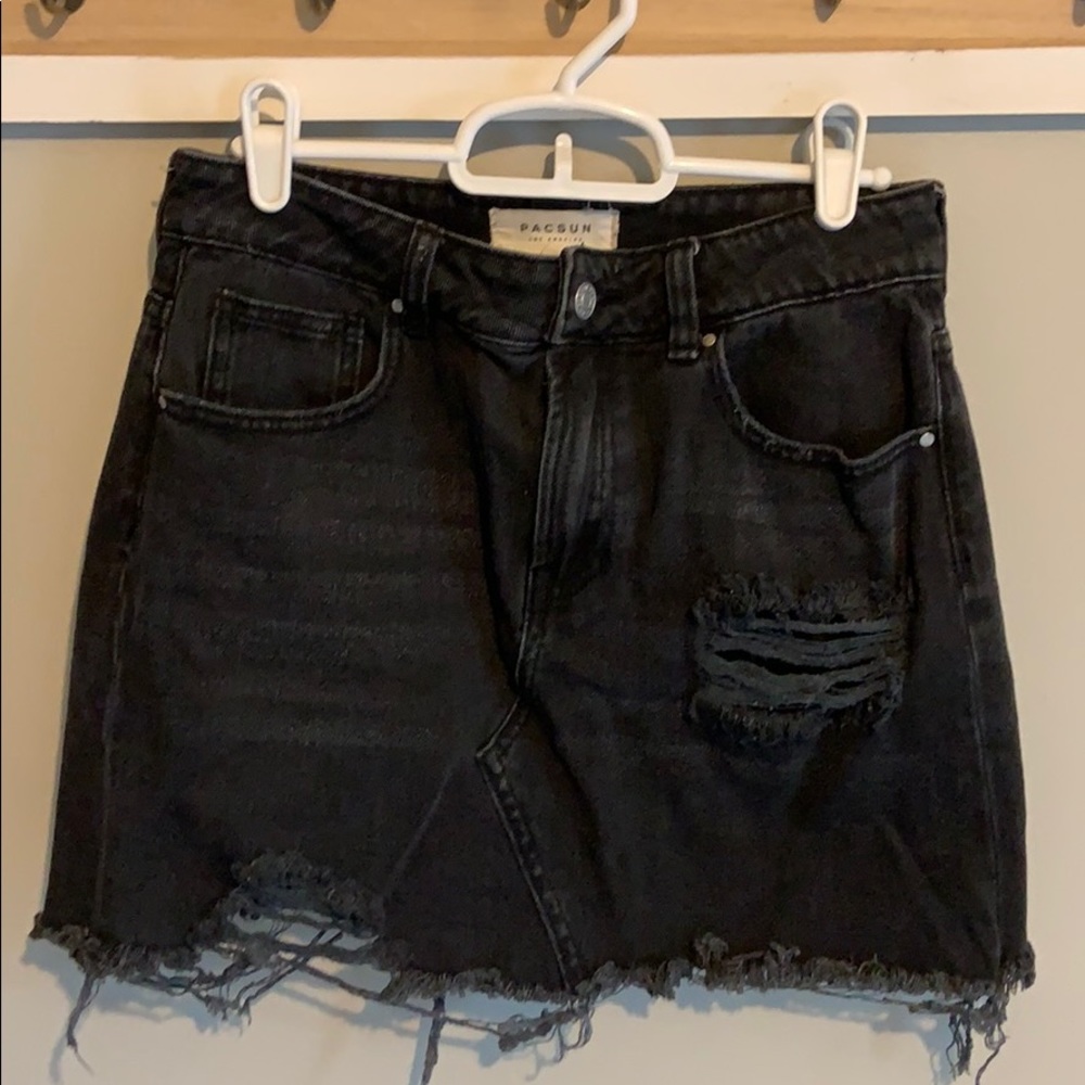 Pacsun Mini Black Denim Skirt Size 26
